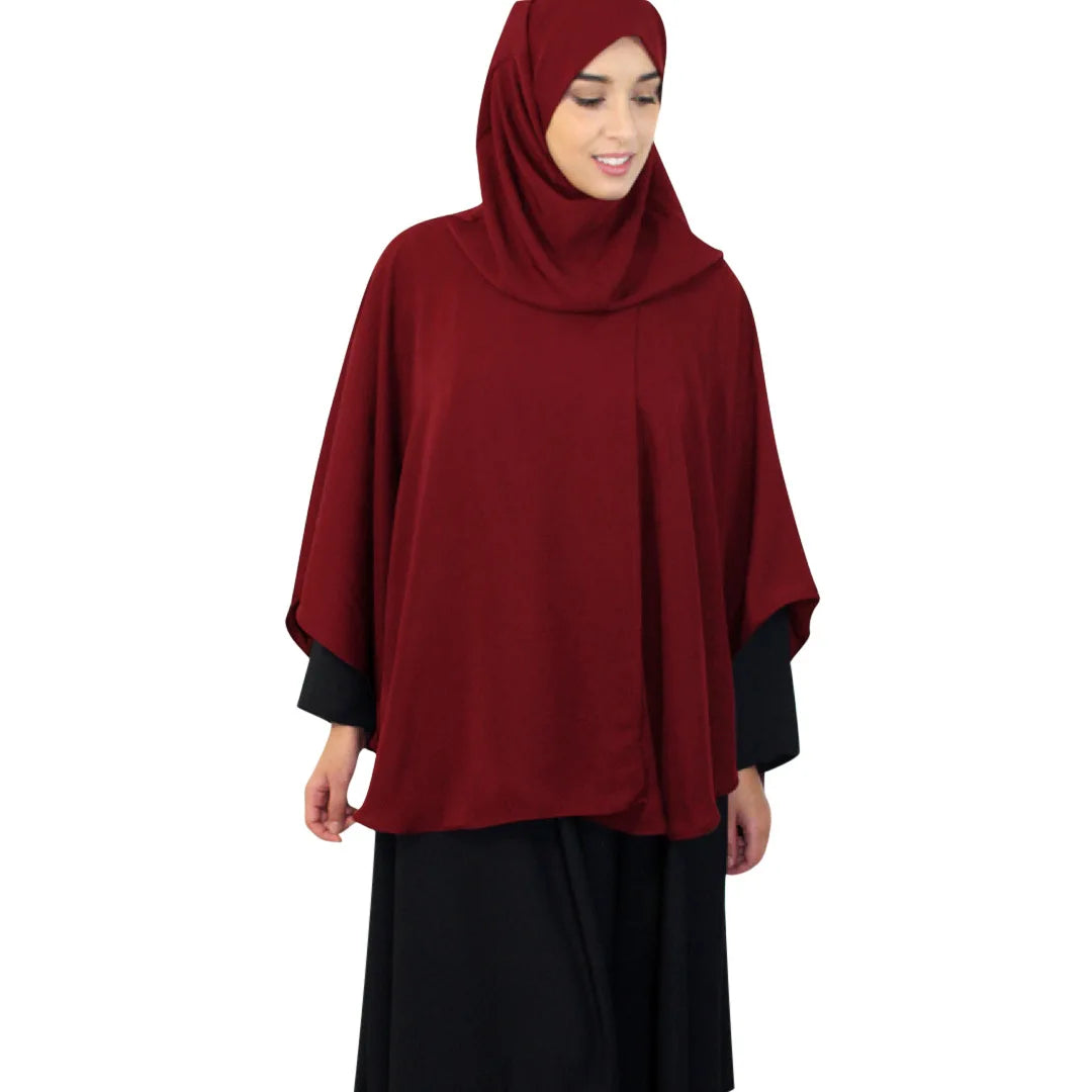 Muslim Hijab Overhead Prayer Dress for Women Islamic Scarf Burka Big Shawls Tops Shirts Ramadan Worship Service