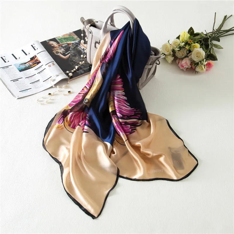 2020 Luxury Brand New Summer Women Silk Scarf Beach Hijab Shawls and Wraps Female Foulard Free Shipping
