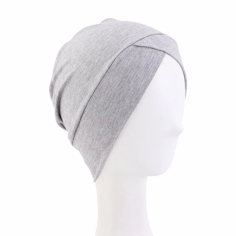 Women Plain Stretch Underscarf Cap Muslim Inner Hijab Caps Islamic Headband Turban Bonnet Musulman Femme Ready to Wear Hijabs