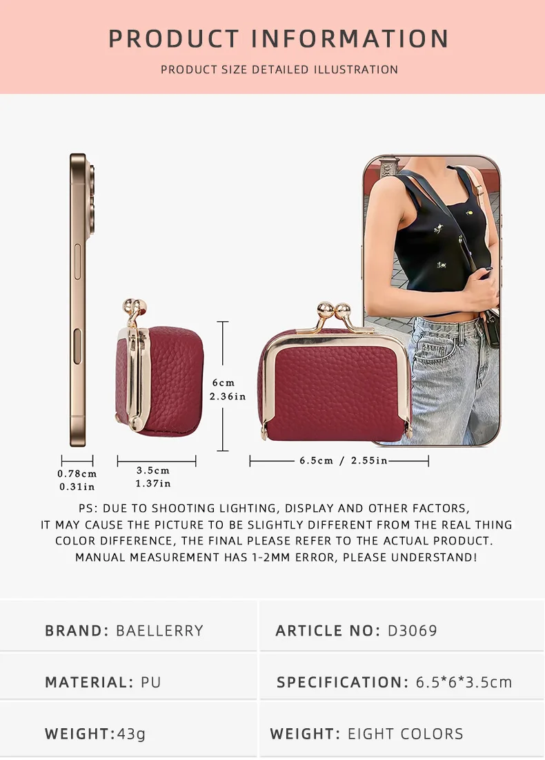 Genuine Leather Mini Jewelry Pouch – Small Bag for Rings, Earrings, Necklace & Coins