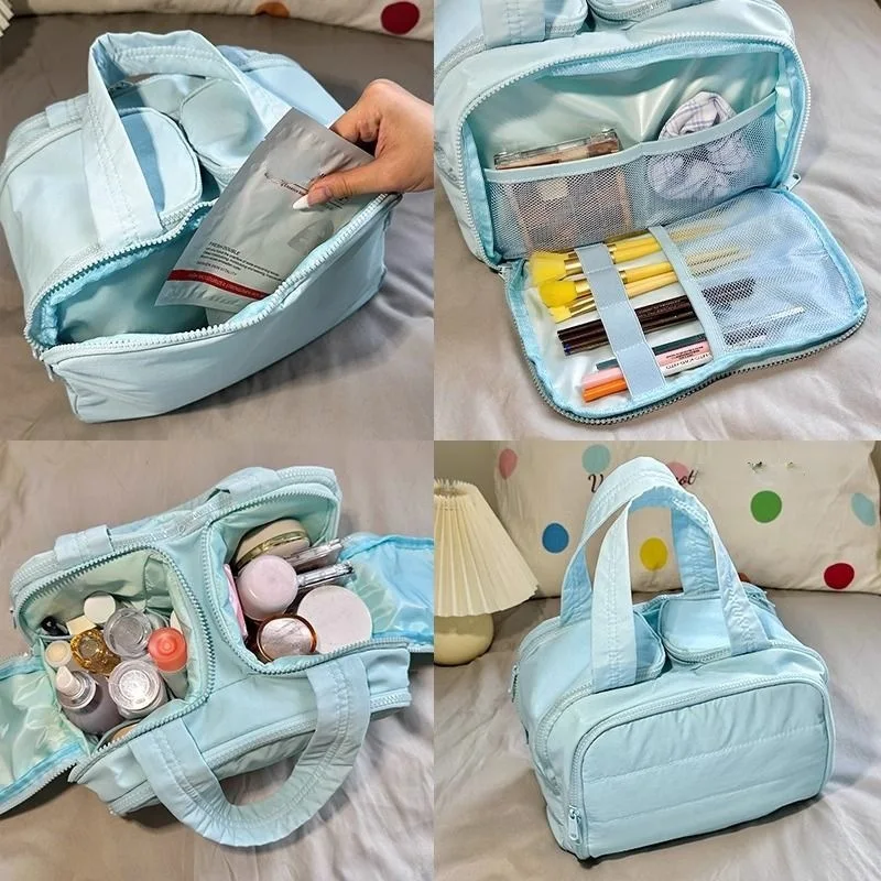 Large Capacity Travel Makeup Bag – Portable Lightweight Cosmetic Organizer Pouch for Women