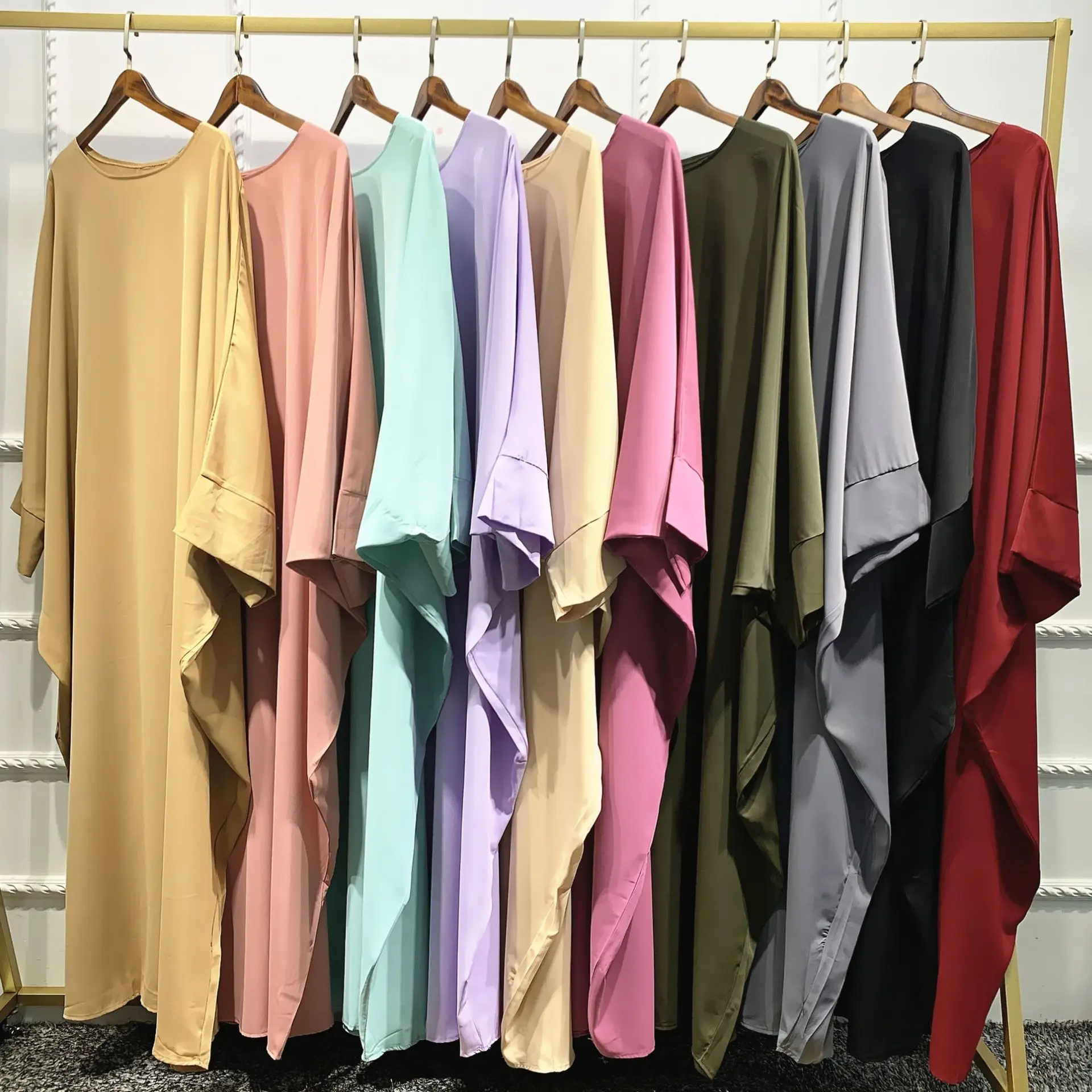 Batwing Sleeve Abaya – Modest Long Dress for Muslim Women