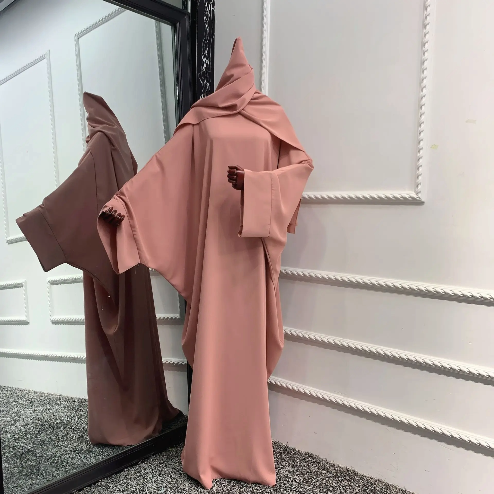 Batwing Sleeve Abaya – Modest Long Dress for Muslim Women