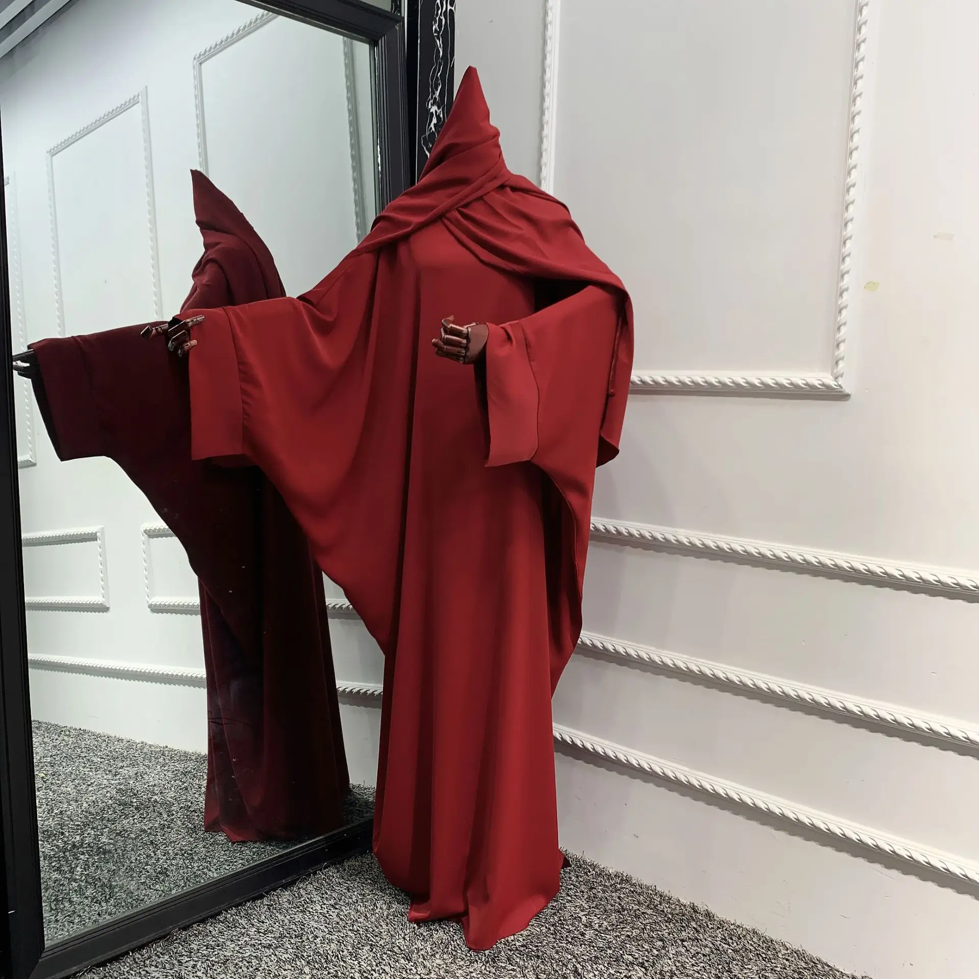 Batwing Sleeve Abaya – Modest Long Dress for Muslim Women