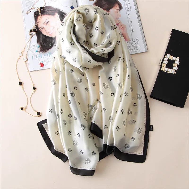 2020 Luxury Brand New Summer Women Silk Scarf Beach Hijab Shawls and Wraps Female Foulard Free Shipping