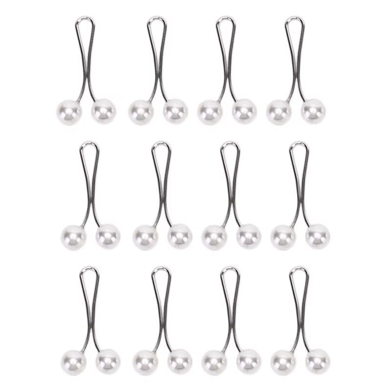 12/30Pcs Fashion Crystal Ball Brooch Pin Muslim Hijab Scarf Pins Scarf Clip Wedding Pin for Women Hijab Pins with Hat