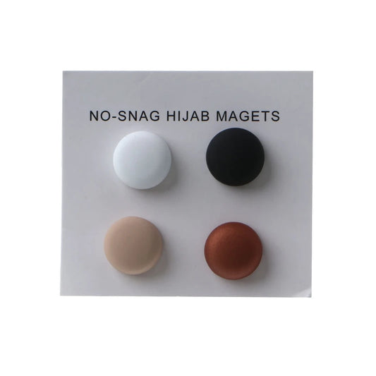 R2LE 4Pcs Safe Hijab Brooch Strong Metal Plating Magnetic Hijab Clip Luxury Accessory No Hole Pins Magnet Brooches