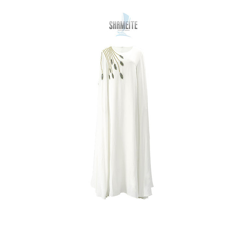 Muslim Robe Abaya Embroidered Women'S Robe Evening Gown