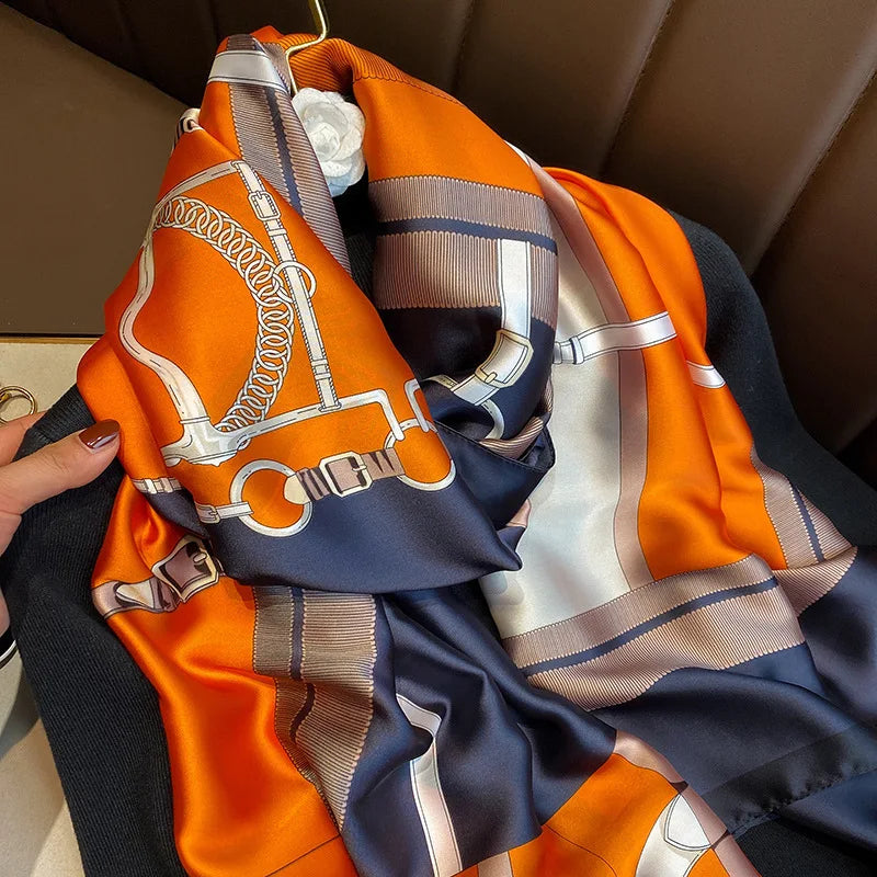 2020 Luxury Brand New Summer Women Silk Scarf Beach Hijab Shawls and Wraps Female Foulard Free Shipping