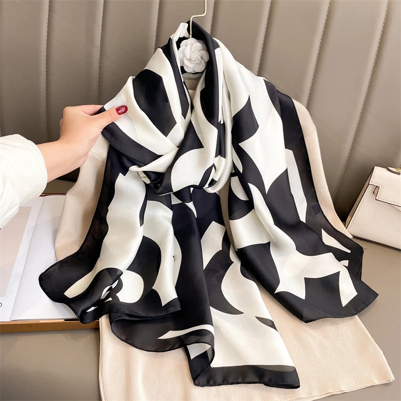 2020 Luxury Brand New Summer Women Silk Scarf Beach Hijab Shawls and Wraps Female Foulard Free Shipping