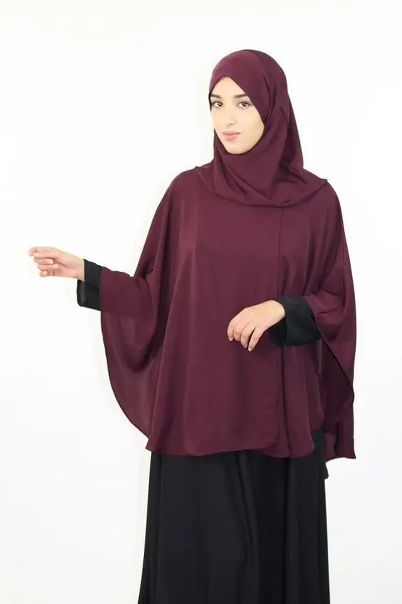 Muslim Hijab Overhead Prayer Dress for Women Islamic Scarf Burka Big Shawls Tops Shirts Ramadan Worship Service