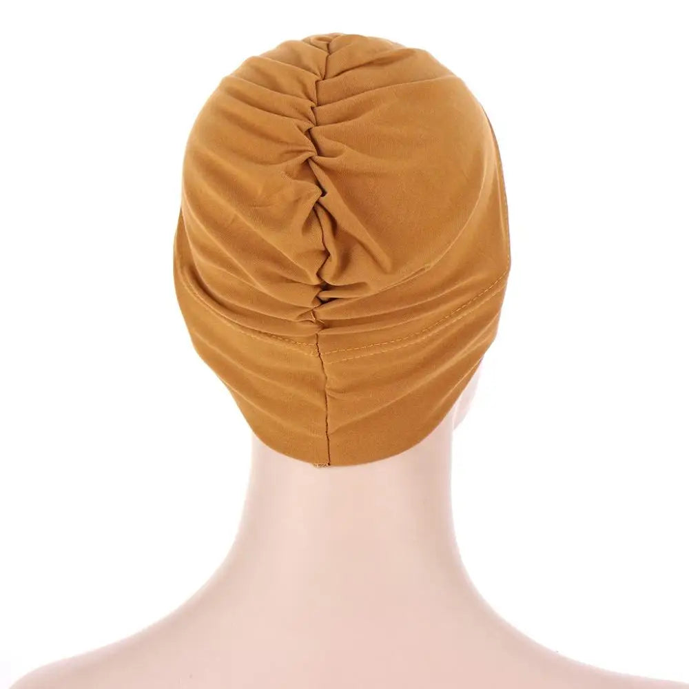 Women Plain Stretch Underscarf Cap Muslim Inner Hijab Caps Islamic Headband Turban Bonnet Musulman Femme Ready to Wear Hijabs