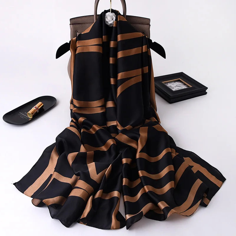 2020 Luxury Brand New Summer Women Silk Scarf Beach Hijab Shawls and Wraps Female Foulard Free Shipping
