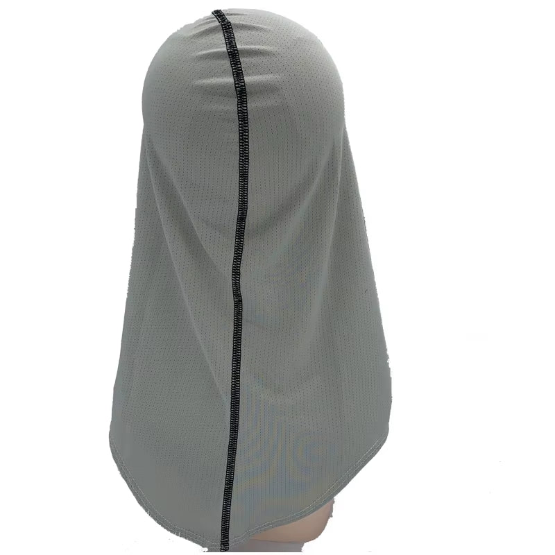 Women'S Sports Hijab Scarf One-Piece Mesh Jersey Muslim Headscarf Islamic Turban Caps Breathable Stretchy Non-Slip Workout Hijab