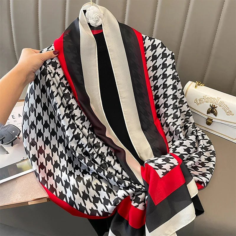 2020 Luxury Brand New Summer Women Silk Scarf Beach Hijab Shawls and Wraps Female Foulard Free Shipping