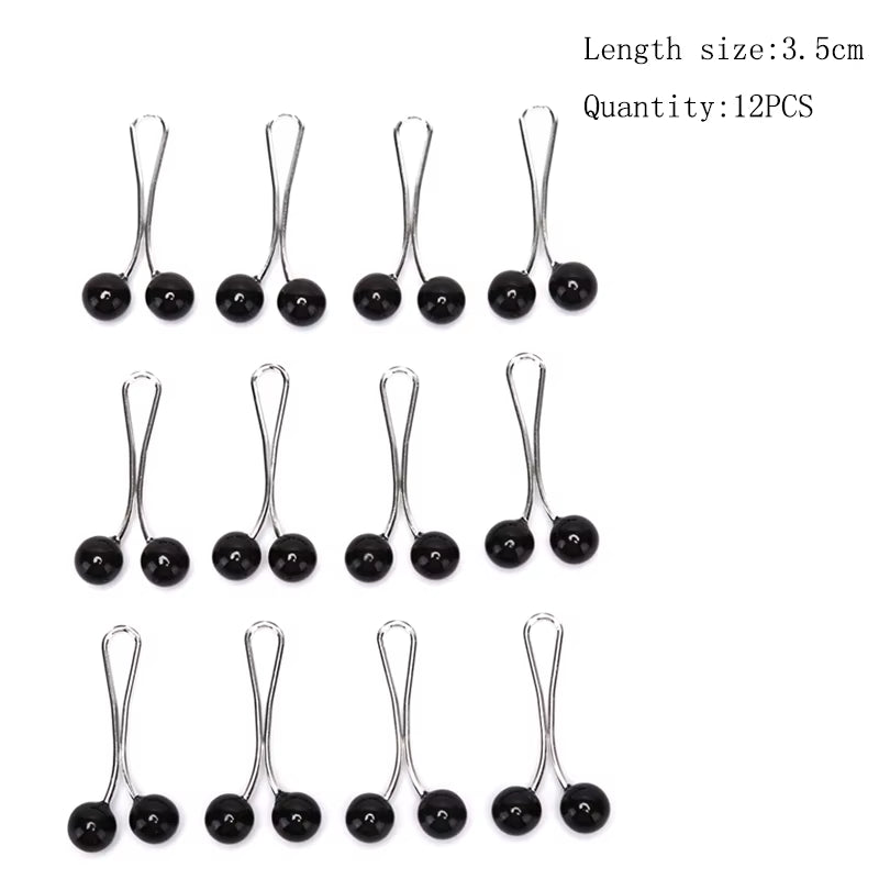 12/30Pcs Fashion Crystal Ball Brooch Pin Muslim Hijab Scarf Pins Scarf Clip Wedding Pin for Women Hijab Pins with Hat