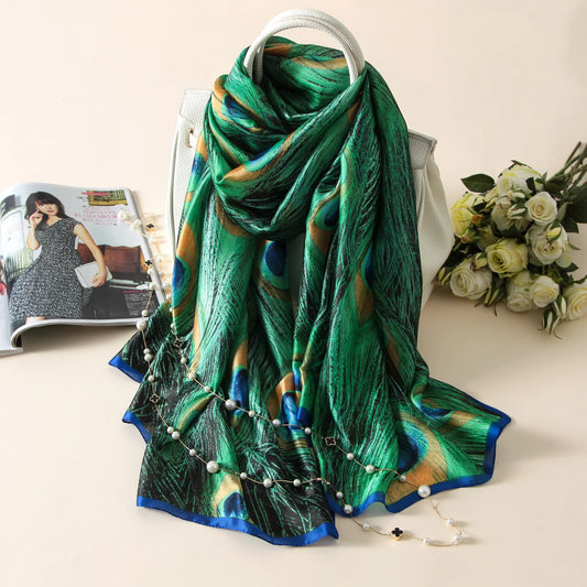 2020 Luxury Brand New Summer Women Silk Scarf Beach Hijab Shawls and Wraps Female Foulard Free Shipping