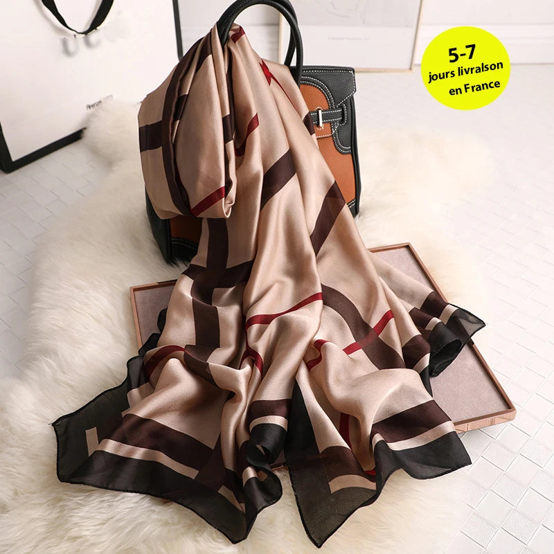 2020 Luxury Brand New Summer Women Silk Scarf Beach Hijab Shawls and Wraps Female Foulard Free Shipping