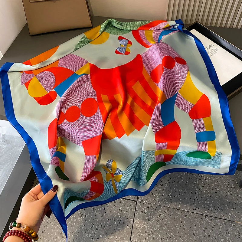 2020 Luxury Brand New Summer Women Silk Scarf Beach Hijab Shawls and Wraps Female Foulard Free Shipping