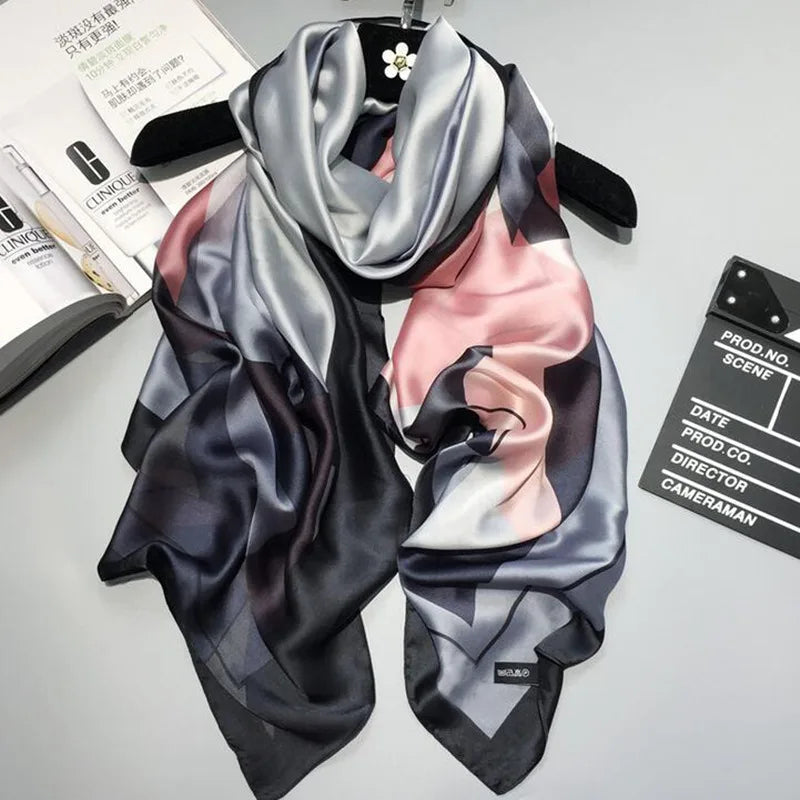 2020 Luxury Brand New Summer Women Silk Scarf Beach Hijab Shawls and Wraps Female Foulard Free Shipping