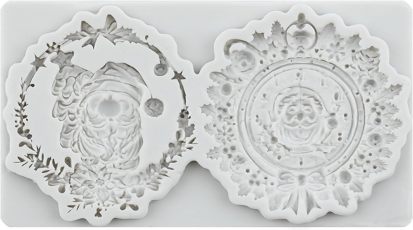 MYPRACS Christmas Fondant Mould Christmas Tree House Silicone Molds Christmas Sn