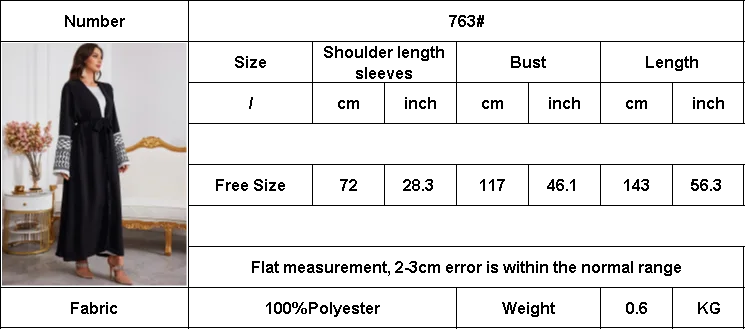 Embroidered Crepe Abaya – Modest Women’s Long Dress with Kefiyyeh-Inspired Sleeve Design & Tassels