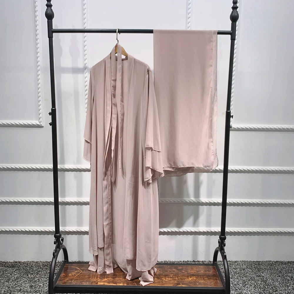 Open Chiffon Abaya – Lightweight Modest Dress for Muslim Women