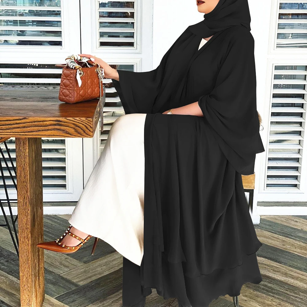 Open Chiffon Abaya – Lightweight Modest Dress for Muslim Women