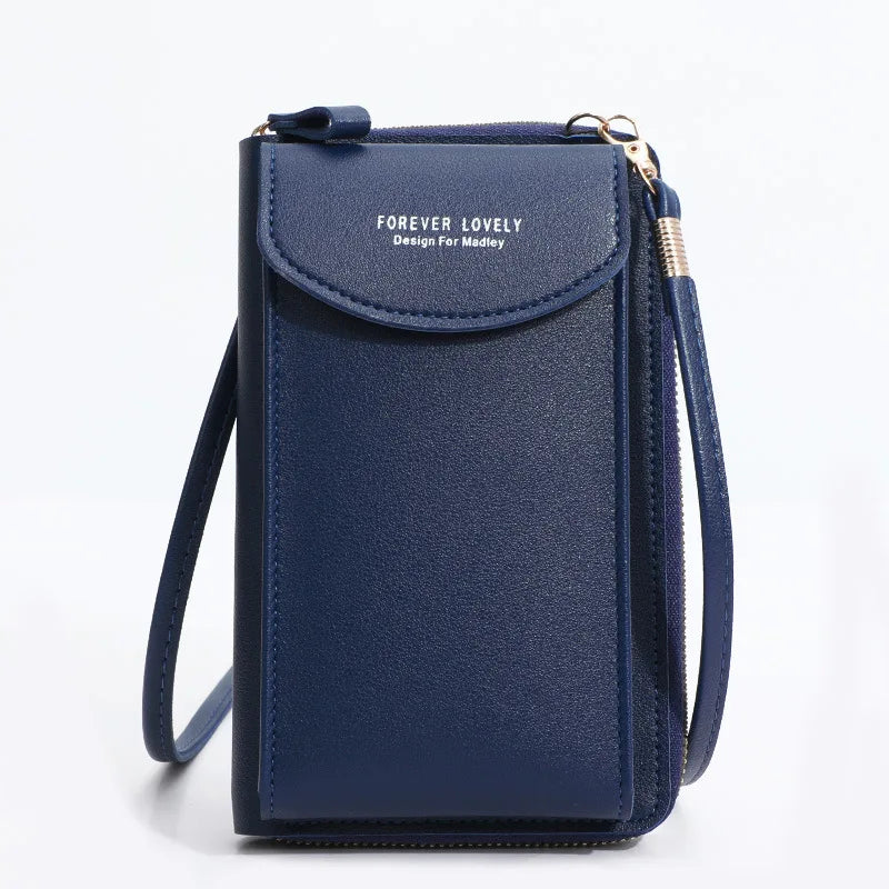Women'S Wallet Shoulder Mini Leather Bags Straps Mobile Phone Big Card Holders Wallet Handbag Money Pockets Girls Small Bags Sac