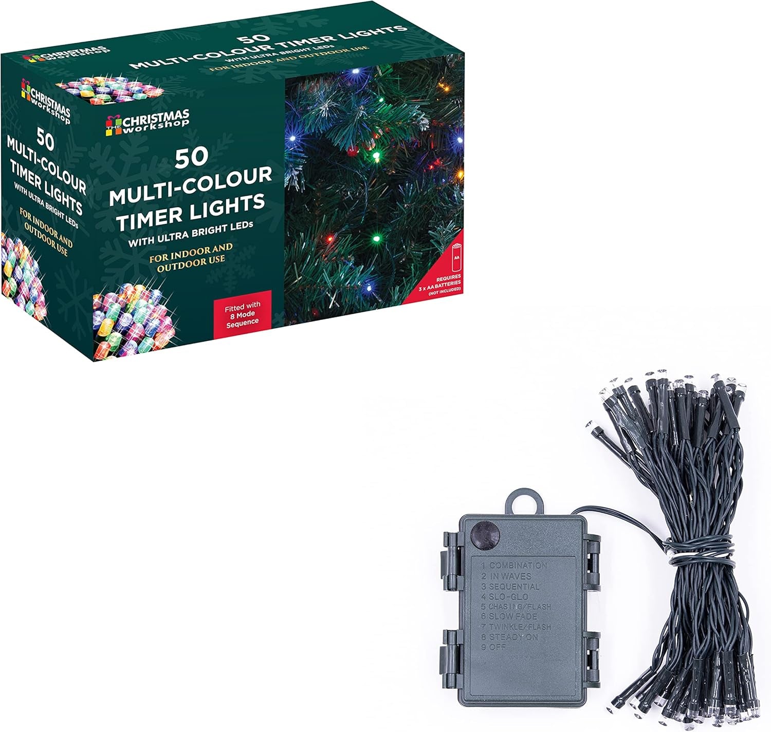 The Christmas Workshop 70320 Multi-Coloured Christmas Lights / 50 LED Christmas