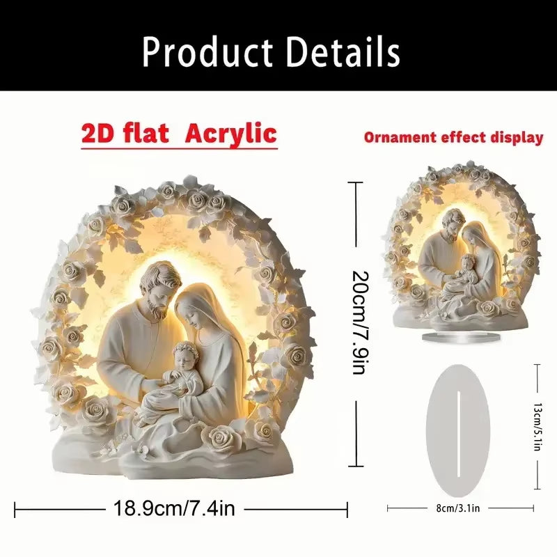 Ramadan Festival 2D Acrylic Moon Craft Ornaments Castle Church Architecture Decoration Islamic Muslim Home Party Table Gift