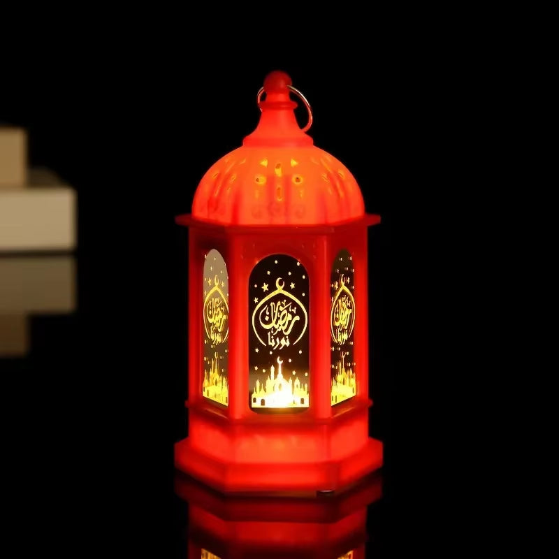 Muslim Ramadan Lantern Decor Ornament EID Mubarak LED Festival Night Light Eid Al Adha Gift Gurbang Ramadan Decoration for Home